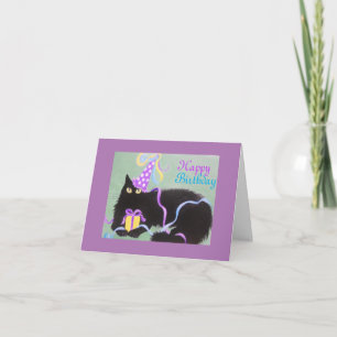 FLUFFY KITTY, BIRTHDAY CARD