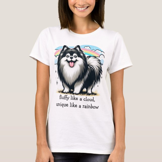 fluffy like a cloud, unique like a rainbow  T-Shirt (Front)