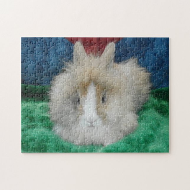 Fluffy Lionhead Bunny Rabbit Jigsaw Puzzle (Horizontal)