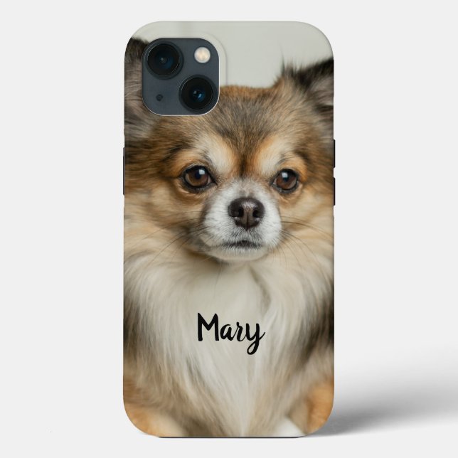 Fluffy Long Haired Chihuahua Puppy Dog Case-Mate iPhone Case (Back)