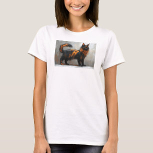 Fluffy maine coon cat T-Shirt