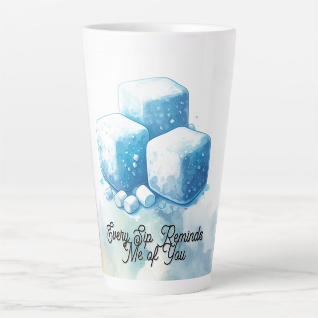 Fluffy Marshmallow Reminiscing  Latte Mug (Front)