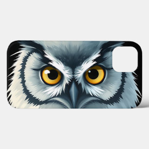 Fluffy Owl with Expressive Eyes iPhone 13 Case