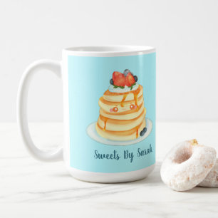 Fluffy Pancakes With Maple Syrup,Fruit And Cream Coffee Mug