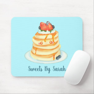 Fluffy Pancakes With Maple Syrup,Fruit And Cream Mouse Mat