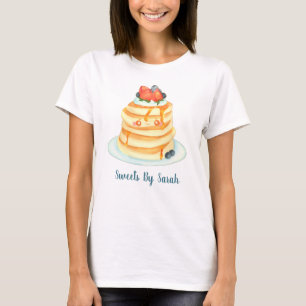 Fluffy Pancakes With Maple Syrup,Fruit And Cream T-Shirt