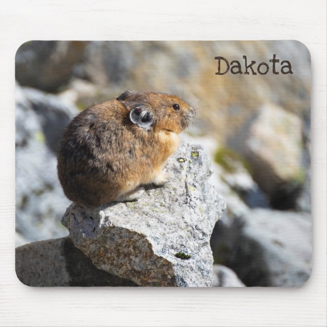 Fluffy Pika Custom Mouse Mat (Front)