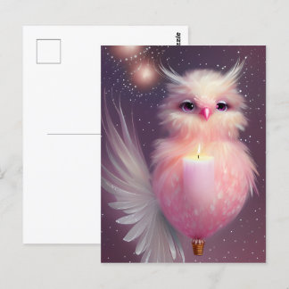 Fluffy Pink Baby Bird Postcard