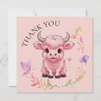 Fluffy Pink Highlands Scottish Cow