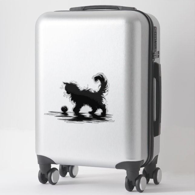 Fluffy playful cat (Suitcase)