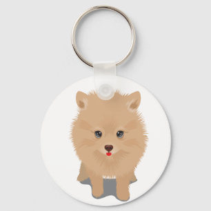 Fluffy Pomeranian Key Ring