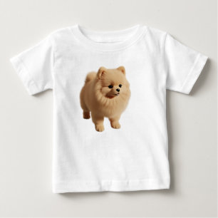 Fluffy Pomeranian Puppy Isolated Baby T-Shirt