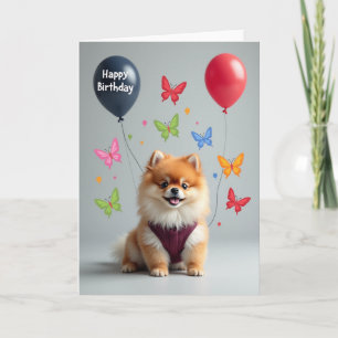 Fluffy Pup Birthday Card