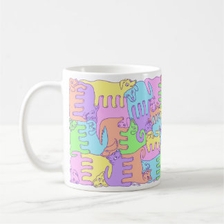 Fluffy Rainbow Dogs Coffee Mug