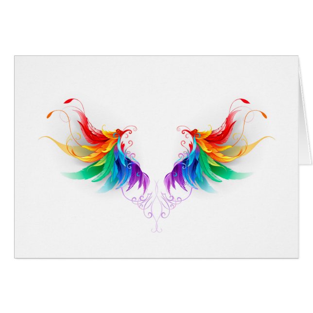 Fluffy Rainbow Wings (Front Horizontal)