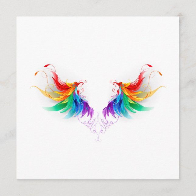 Fluffy Rainbow Wings Advice Card (Front)