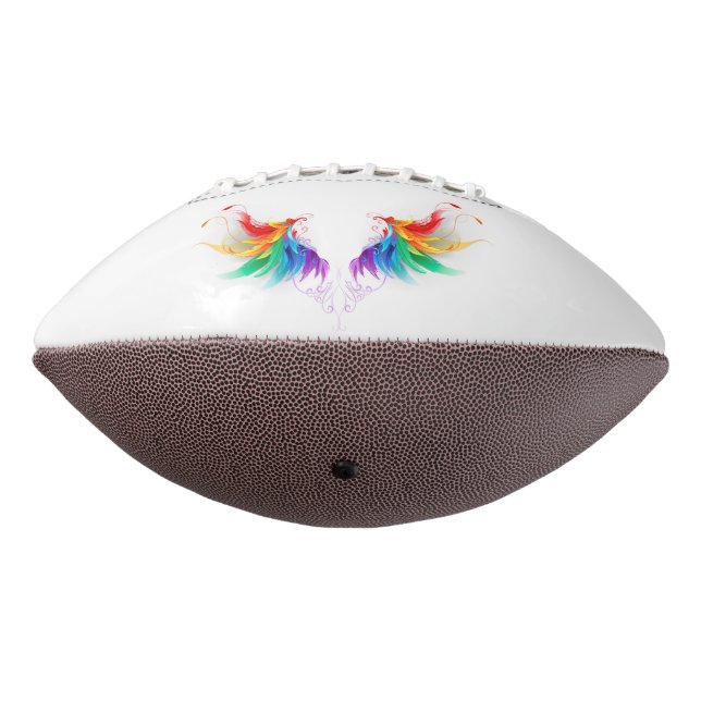 Fluffy Rainbow Wings American Football (Rotated 270)