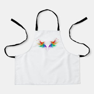 Fluffy Rainbow Wings Apron