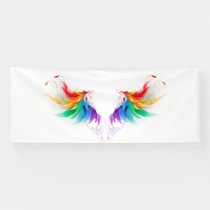 Fluffy Rainbow Wings Banner