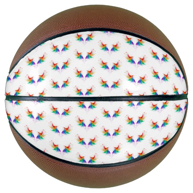 Fluffy Rainbow Wings Basketball (Front)