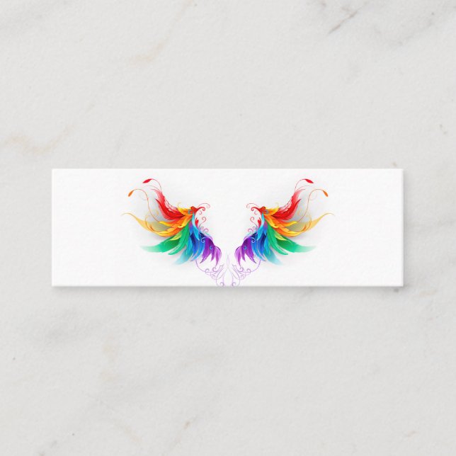 Fluffy Rainbow Wings Calling Card (Front)