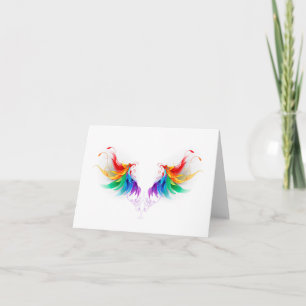Fluffy Rainbow Wings Card