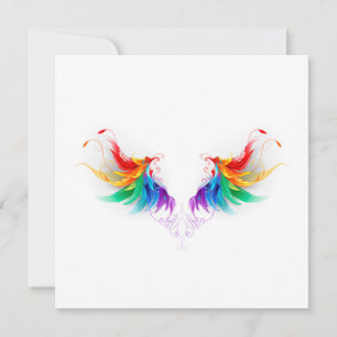 Fluffy Rainbow Wings Card