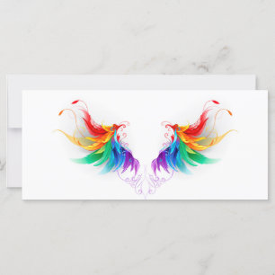 Fluffy Rainbow Wings Card