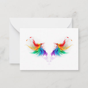 Fluffy Rainbow Wings Card