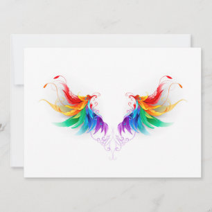 Fluffy Rainbow Wings Card