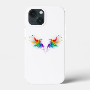 Fluffy Rainbow Wings iPhone 13 Mini Case