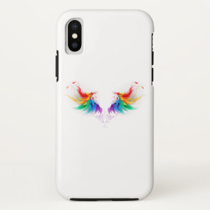 Fluffy Rainbow Wings iPhone XS Case