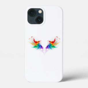 Fluffy Rainbow Wings iPhone 13 Mini Case