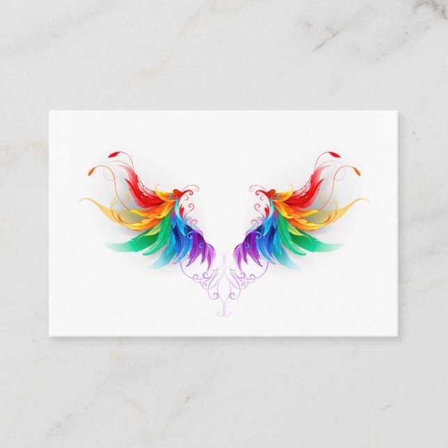 Fluffy Rainbow Wings Discount Card (Front)