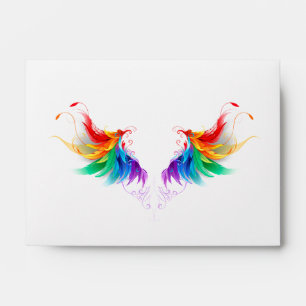 Fluffy Rainbow Wings Envelope