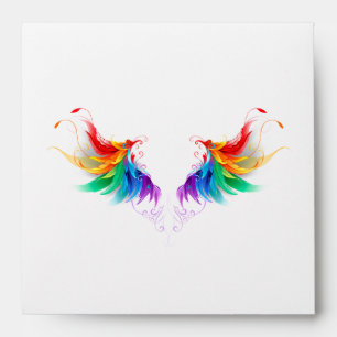 Fluffy Rainbow Wings Envelope