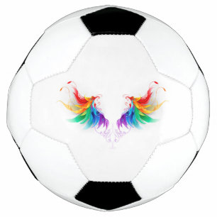Fluffy Rainbow Wings Football