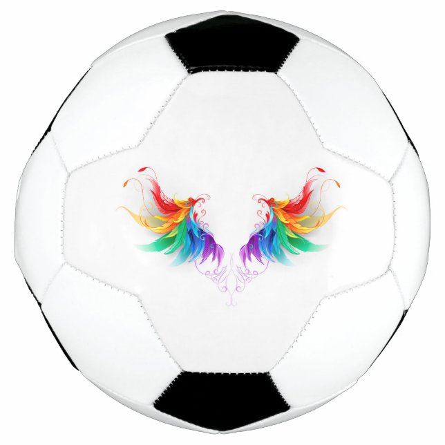 Fluffy Rainbow Wings Football (Front)