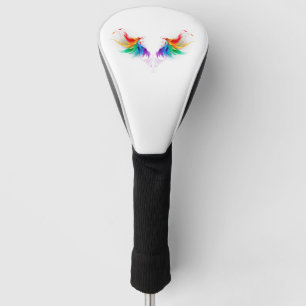Fluffy Rainbow Wings Golf Head Cover