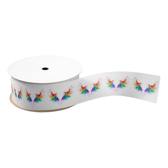 Fluffy Rainbow Wings Grosgrain Ribbon (Spool)