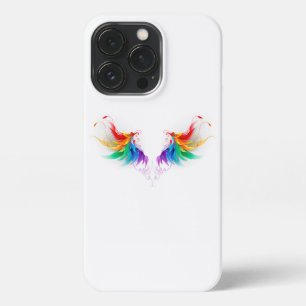 Fluffy Rainbow Wings iPhone 13 Pro Case