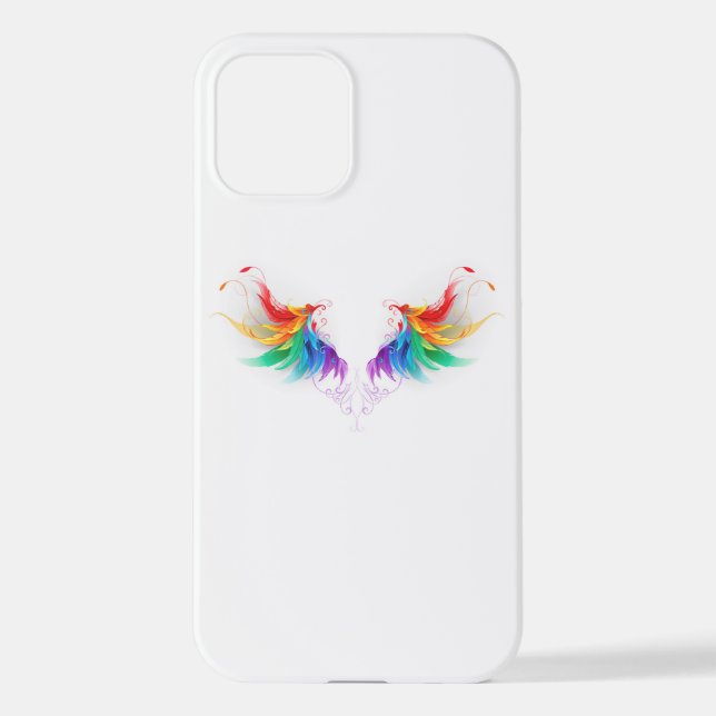 Fluffy Rainbow Wings iPhone Case (Back)