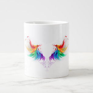 Fluffy Rainbow Wings Large Coffee Mug