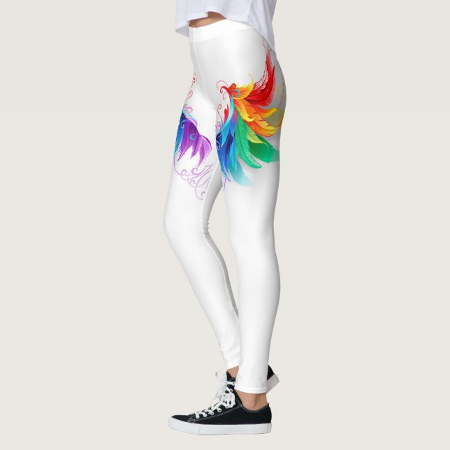 Fluffy Rainbow Wings Leggings (Left)