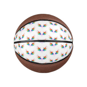 Fluffy Rainbow Wings Mini Basketball