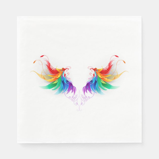 Fluffy Rainbow Wings Napkin (Front)