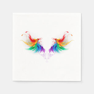 Fluffy Rainbow Wings Napkin