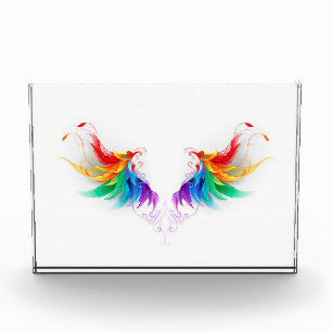 Fluffy Rainbow Wings Photo Block