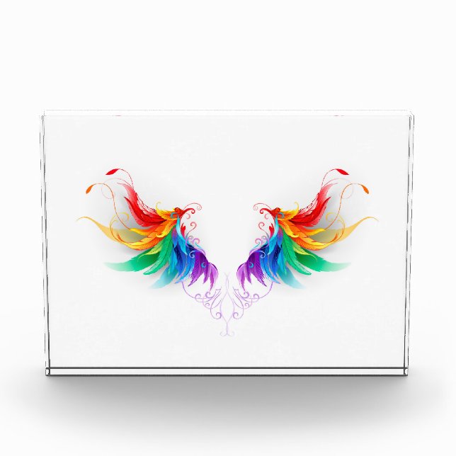 Fluffy Rainbow Wings Photo Block (Front)