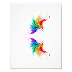 Fluffy Rainbow Wings Photo Print